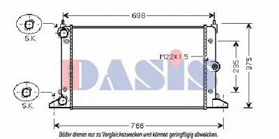 AKS DASIS 041990n -  Радиатор, охлаждение двигателя
